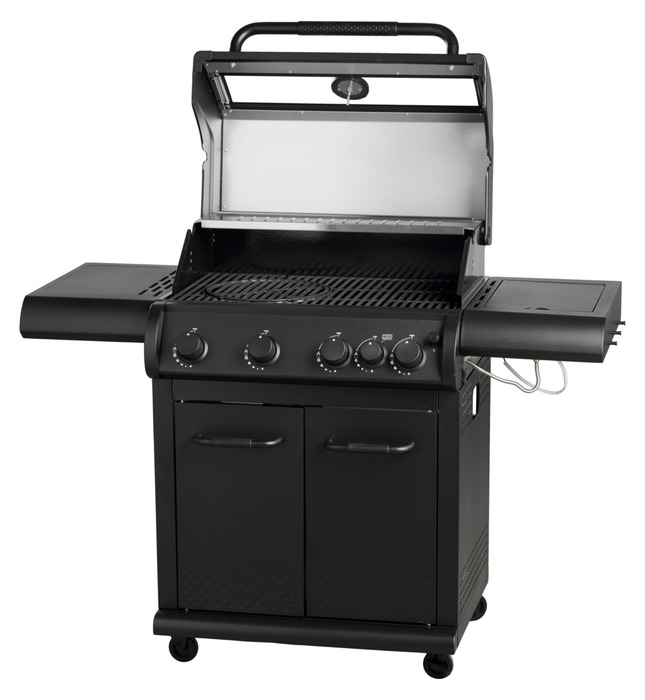 Gassgrill med 4 brennere og sidebrennere – Grillexpert